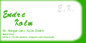 endre kolm business card